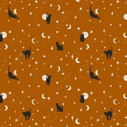 Moonstruck Cats in Burnt Orange