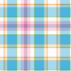 Romantic Tulips Plaid in Daydream