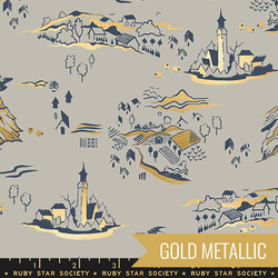 Mountain Town in Oyster Metallic