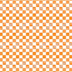 Skull Checkers in Creamsicle