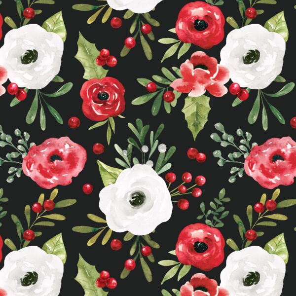 Winter Roses in Midnight