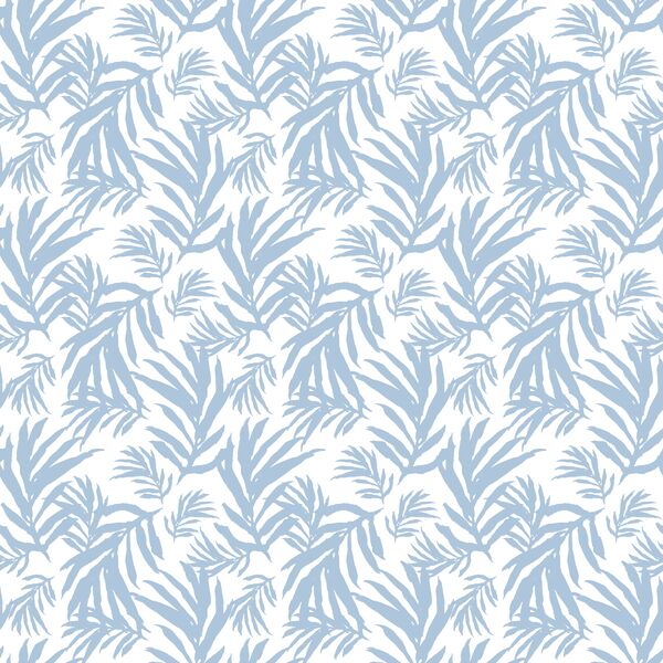 Little Palm Leaves in Blue