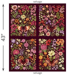 Botanica Panel in Maroon Multi