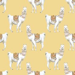Llamas in Yellow