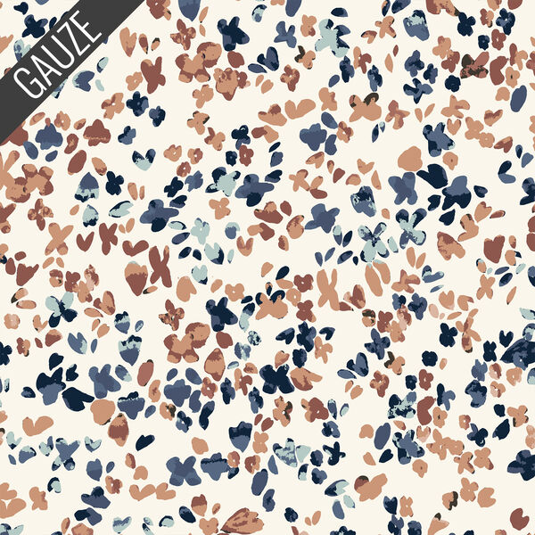 Wild Ditsy Double Gauze in Ivory