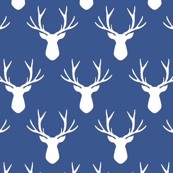 Stag Silhouette in Blue Jay
