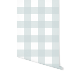 Big Gingham in Soft Sky