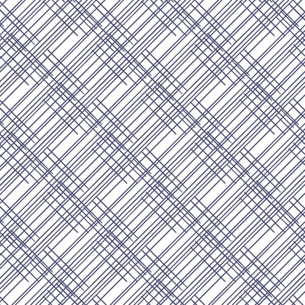 Thatched in Indigo on White