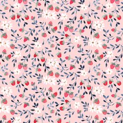 Strawberry Vines in Blossom