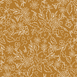 Floral Sketch in Amber