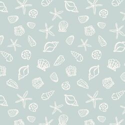 Shells in Pool Blue