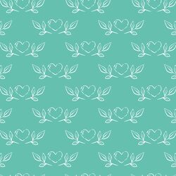 Heart Sketches in Turquoise