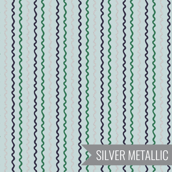 Ribbon Stripe in Mint Metallic