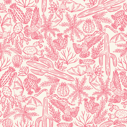 Flora and Fauna in Ivory Pink