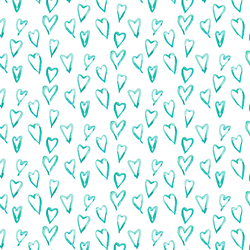 Hearts a Mess in Teal Crush