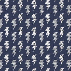 Lightning Bolts in Ink Blue