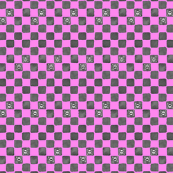Skull Checkers in Fuschia