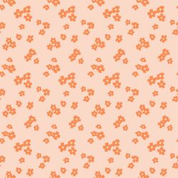 Fleur-fetti in Tangerine on Pink