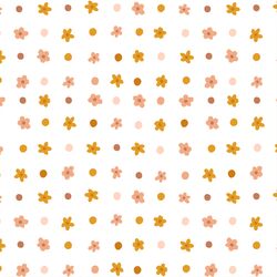Daisy Dots in White