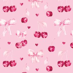 Ribbon Cherries in Camilla Pink