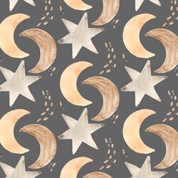 Moon and Stars in Evening Dusk
