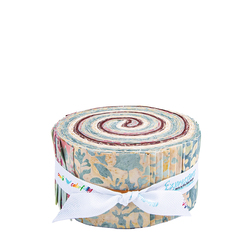 Expressions Batiks 2.5" Strip Roll in Floral Grid Old China
