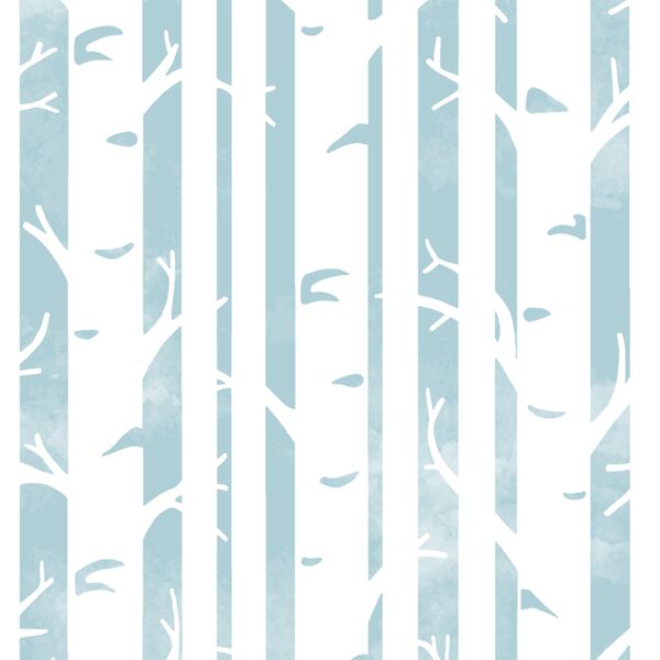 Big Birches in Powder Blue