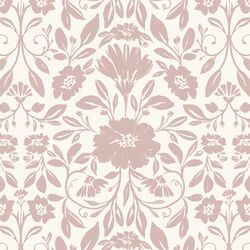 Fleury Tile in Dusty Rose Pink on Ivory