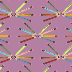 Pencil Fans in Wisteria