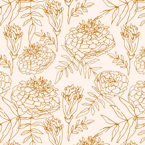 Marigold Sketch in Dark Marigold
