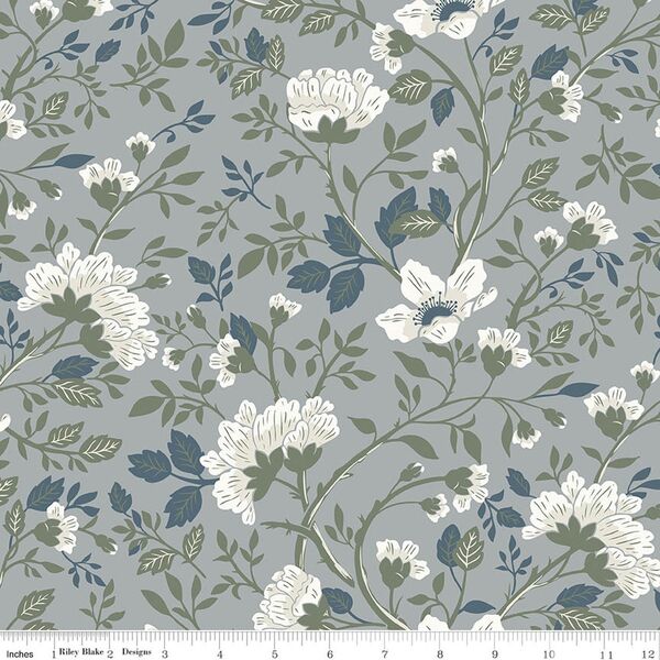 Camellia in Dusty Blue
