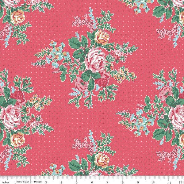 Floral in Raspberry