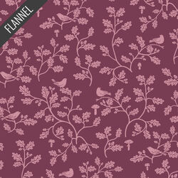 Woodland Oak Flannel in Burgundy