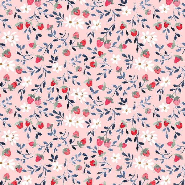 Strawberry Vines in Blossom