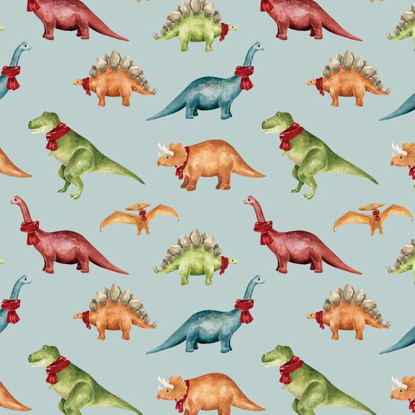 Dinos in Icy Blue