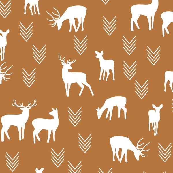 Deer Silhouette in Ginger
