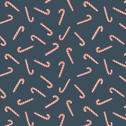 Candy Canes in Midnight Blue