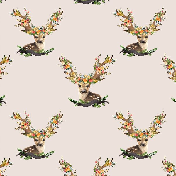 Large Meadow Deer in Light Tan
