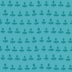 Leaves in Teal on Aqua