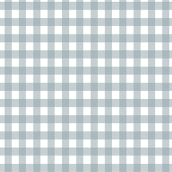 Winter Gingham in Dusty Blue on White