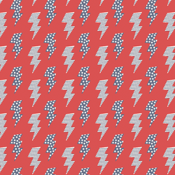 Lightning Bolts in Crimson Summer