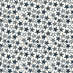 Stars in Your Eyes in Sea Blue on Ivory