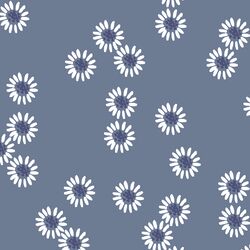 Picking Daisies in Dove and Indigo