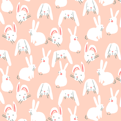 Bunnies in Peachy Pink