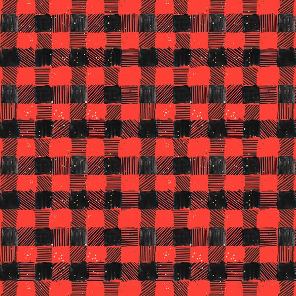 Painted Buffalo Plaid in Scarlet