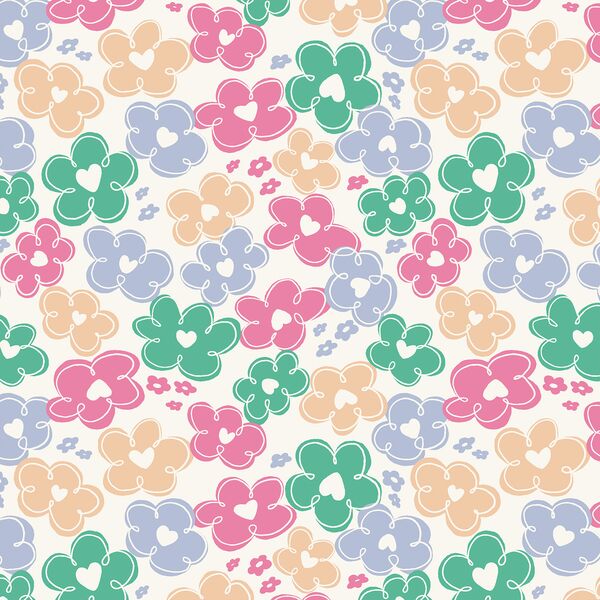 Little Daisy Heart in Sherbet