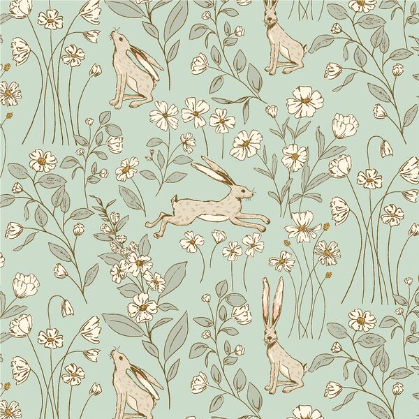 Hares in Spring Green