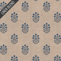 Linen Blend in Folk Bouquet