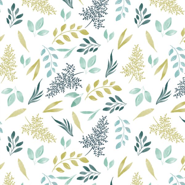Blossom Leaves in White