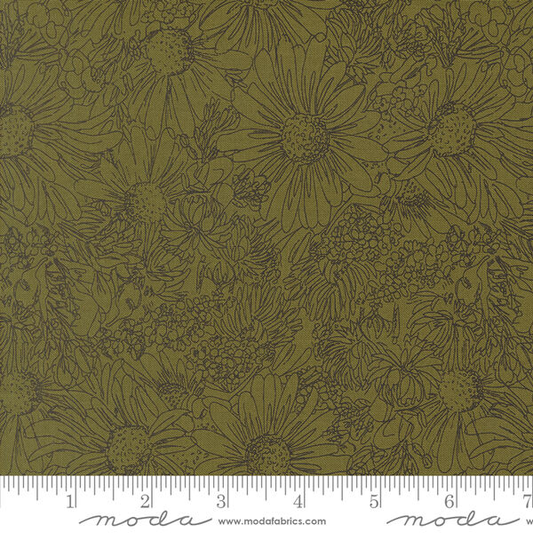 Pen Ink Flowers in Grass